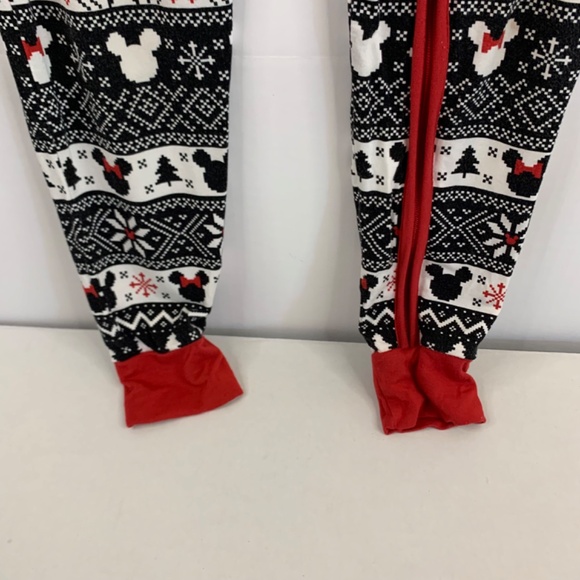 Girls Disney Little Sleepies Minnie Mouse fair isle zippy 1 piece pajama & tote - Picture 4 of 16